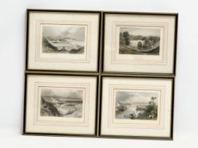 A set of 4 early 20th century Georgian style prints. From the originals by W.H. Bartlett x3 and 1 by