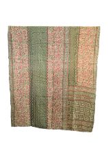 A large vintage throw made from Indian Sarees. 134x211cm