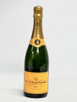 A bottle of Veuve Clicquot Brut Champagne. Reims, France.