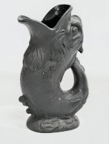 A rare early 20th century Wedgwood Black Gurgle jug. Circa 1905-1915. 21cm