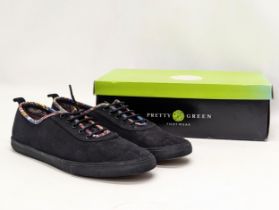 A pair of mens Pretty Green 'Paisley Trim Pumps.' UK size 10.