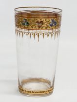 Moser Glass. An early 20th century gilt tea glass by Mossr with embossed flower motif. 1920’s. 5.