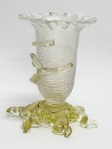 A rare late 19th century Art glass vase designed by John Walsh. Circa 1890. 9.5x10.5cm