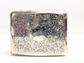 An early 20th century silver cigarette case by Henry Williamson Ltd. Birmingham, 1915. 114g. 10x8.