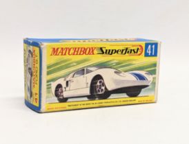 A vintage Matchbox Superfast No. 41 Ford G.T. model car in original box