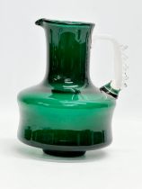 A 1960’s Polish Art Glass jug designed by Jozef Gorski. 17x22cm