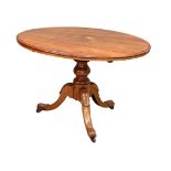 A Victorian mahogany tilt top breakfast table. 112x88x74cm(2)