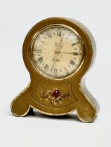 A vintage Swiss Musical Alarm Clock. Adlatus Jewels. 10x5x12cm
