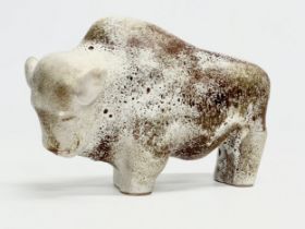 A West German Mid Century Bison designed by Kurt Tschörner for Ruscha Keramik. 1970’s. 32x23cm