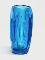 A ‘Bullet Lens’ vase designed by Rudolf Schrotter for Sklo Union Rosice Glass. 20cm