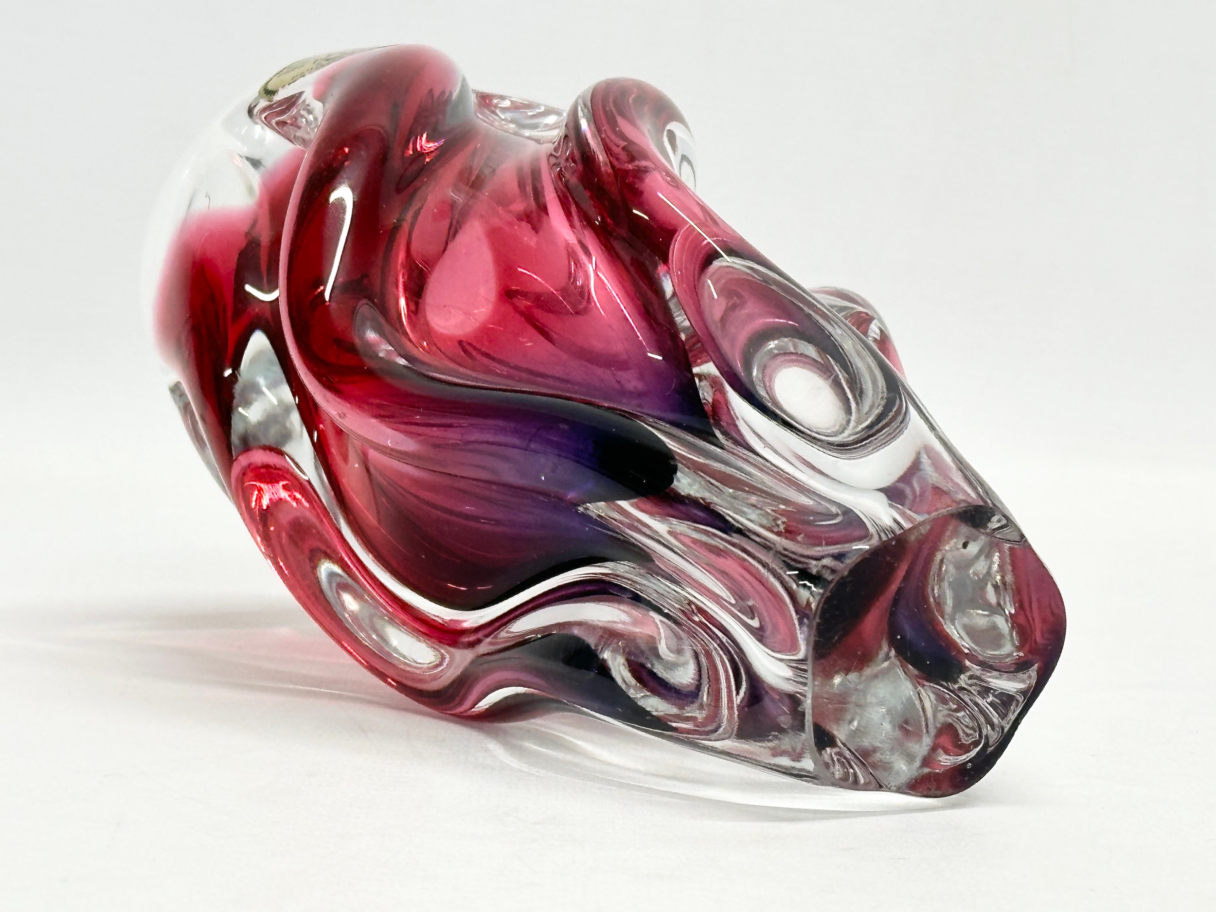 An Art Glass twist vase designed by Josef Hospodka for Chribska. Bohemia. 21cm - Image 3 of 3