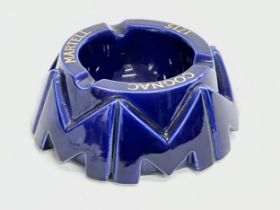 A rare Martell Cognac 1715 blue glazed ashtray. 20x7.5cm