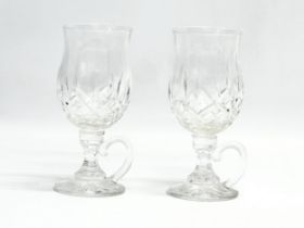 A pair of Waterford Crystal ‘Lismore’ Irish Coffee glasses. 16cm