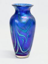 A ‘Nebula’ Iridescent vase designed by Richard Golding and made by Nicola Osborne for Okra Glass.