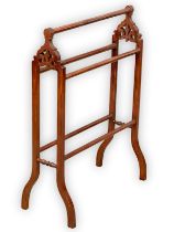 An early 20th century towel rail. 63x30x87.5cm(9)