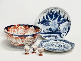A quantity of 18th and 19th century Chinese and Japanese pottery. An 18th century Chinese Emperor