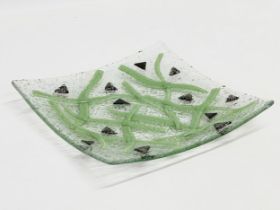 A Murano Glass trinket tray. 18.5x18.5cm