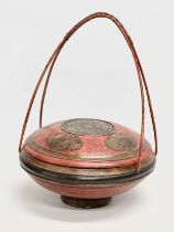 A Chinese rice basket. 34x34x49cm
