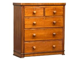 A Victorian mahogany chest of drawers. 96.5x44x104.5cm(3)