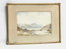 A watercolour by George Farrell. Mulroy Bay. 37x25cm. Frame 58x42.5cm