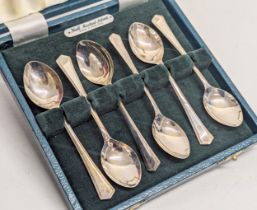 A set of 6 silver spoons by Angora Silver Plate & Co. Birmingham, 1972. Total 46g