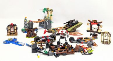 A collection of Lego Ninjago models and sets