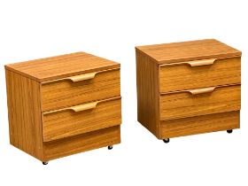 A pair of Austinsuite Mid Century bedside chests. 51x43x50cm