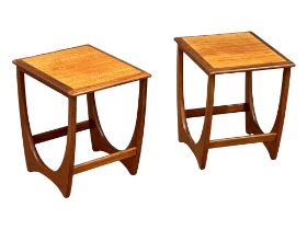 A pair of G-Plan Fresco Mid Century teak end tables/lamp tables. 36x42x45cm