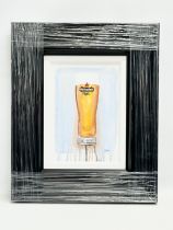 An oil painting on canvas by Bofan. Pint of Heineken. 19.5x28.5cm. 42x50.5cm