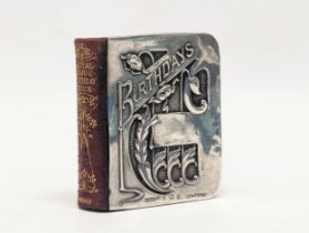 An early 20th century Royal Bijou Birthday Book by Solomon Blanckensee & Son Ltd. Birmingham,