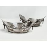 A pair of early 19th silver plated bread baskets. Circa 1800-1820. 31x18x11.5cm