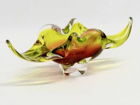 A 1960’s Chribska Art Glass bowl designed by Josef Hospodka. 30x13x11cm.