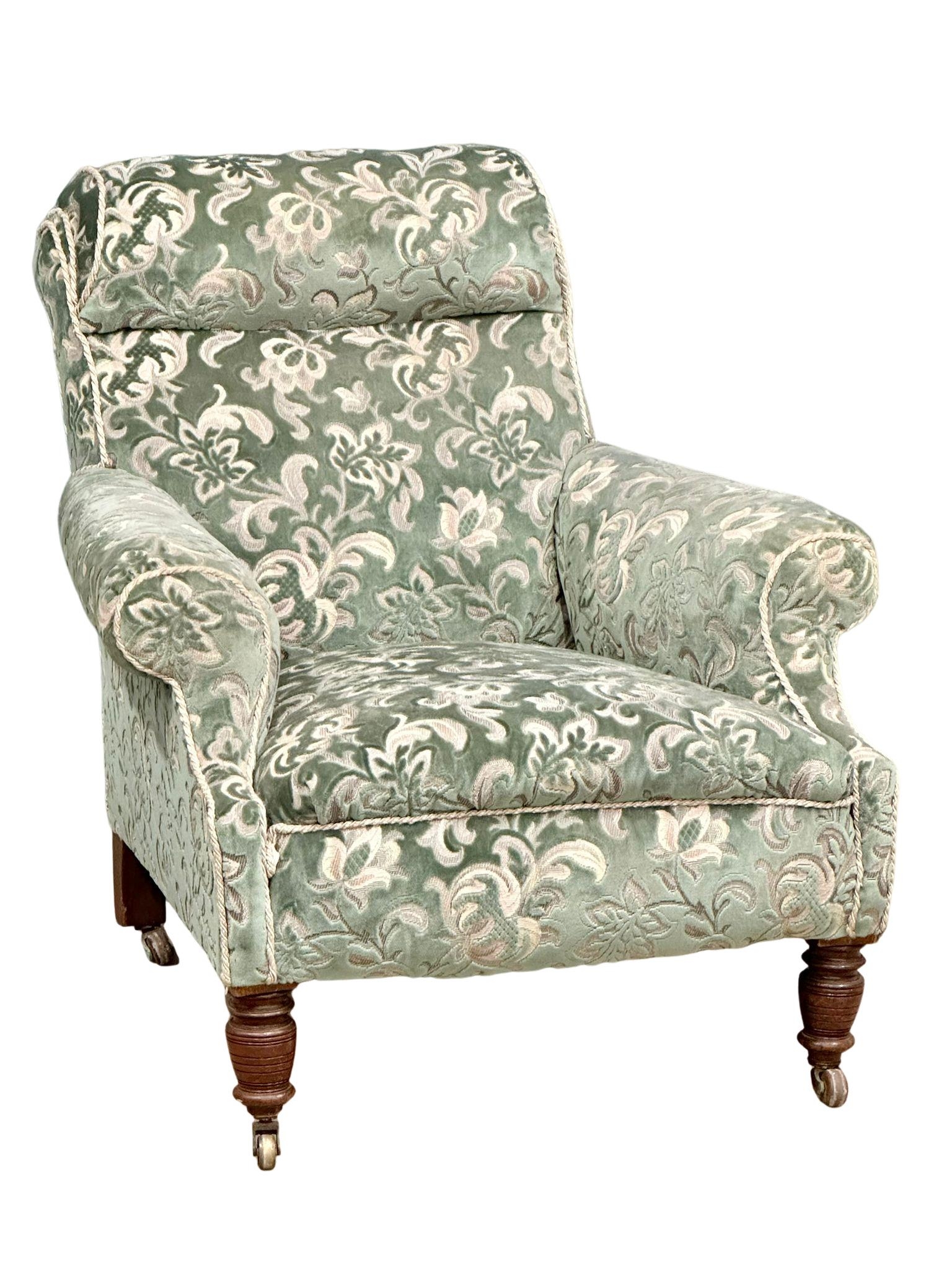 A large late Victorian club armchair. Circa 1890.