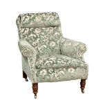 A large late Victorian club armchair. Circa 1890.