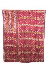 A large vintage throw made from Indian Sarees. 126x211cm