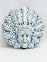 A 1930’s Burleigh Ware ‘Indian Chief’ wall plaque. 27cm