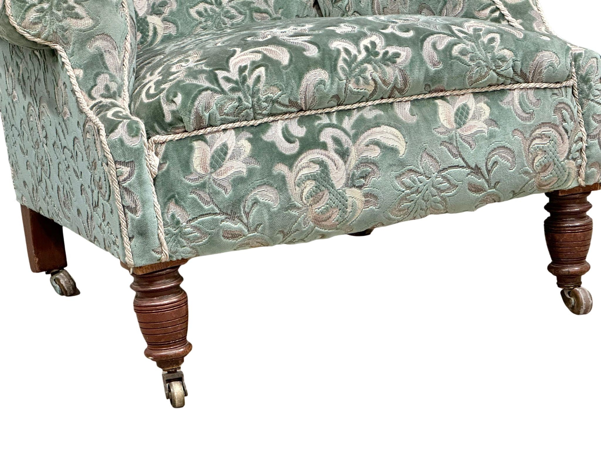 A large late Victorian club armchair. Circa 1890. - Image 3 of 3