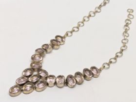 A silver necklace. Total 61.41g
