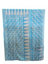 A large vintage throw made from Indian Sarees. 136x214cm