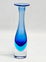 A Swedish Mid Century Art Glass vase. Bergdala, Sweden. Signed Volvo P.K. 24cm