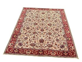 A large Middle Eastern rug. 250x343cm