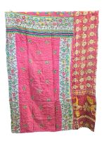 A large vintage throw made from Indian Sarees. 130x 207cm