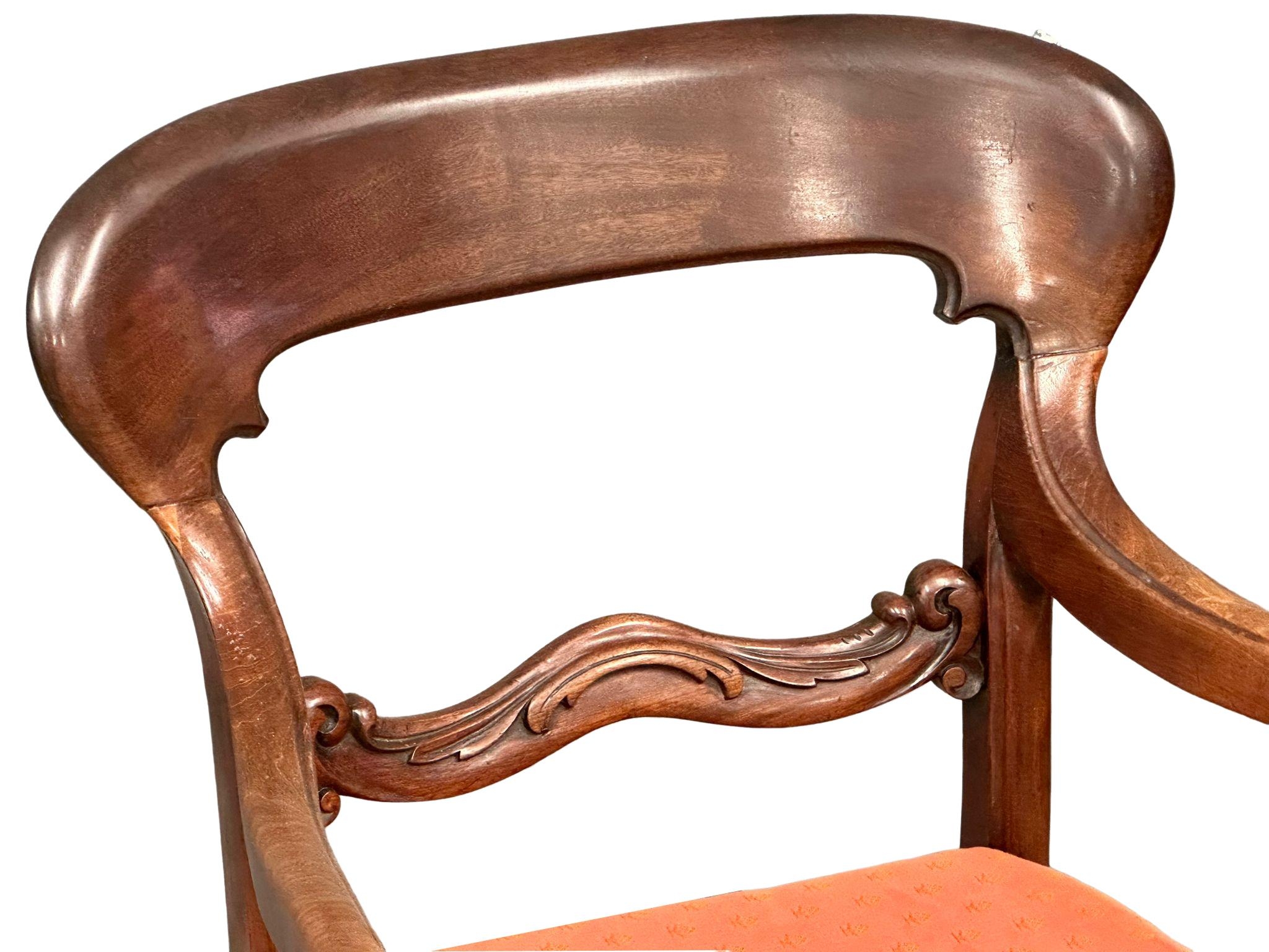 A good quality early Victorian mahogany Bar Back armchair. - Image 2 of 5