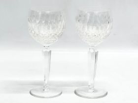 A pair of Waterford Crystal ‘Colleen’ wine glasses. 19cm