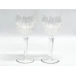 A pair of Waterford Crystal ‘Colleen’ wine glasses. 19cm