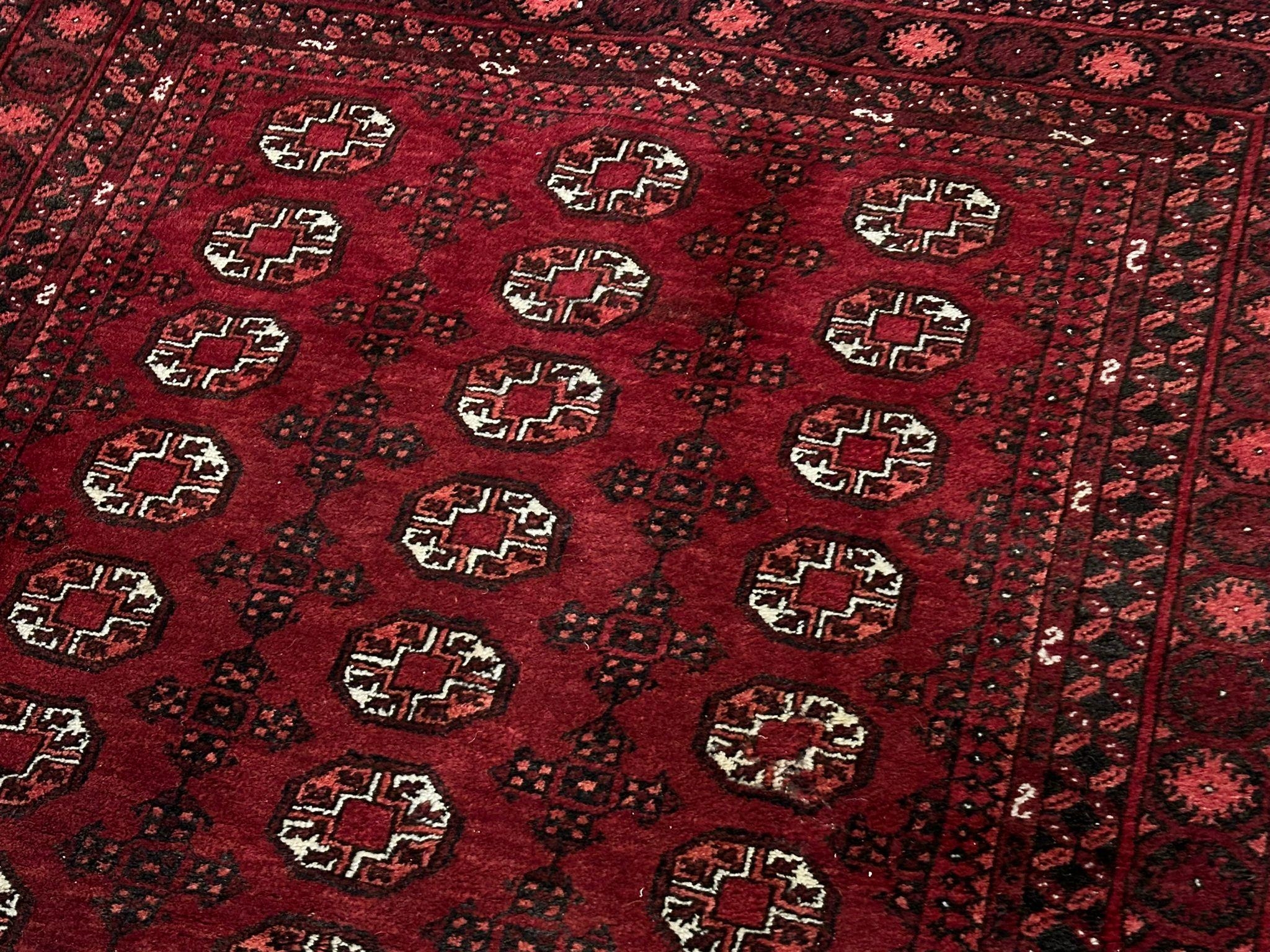 A vintage hand knotted Turkoman Afghan rug. 195x135cm - Image 2 of 4