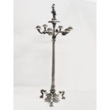 A large exceptional quality mid 19th century silver plated Neo Classical style candelabra, mounted