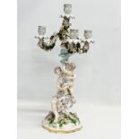 A large late 19th century Joseph Gaspard Robert Porcelain candelabra. 28x51.5cm