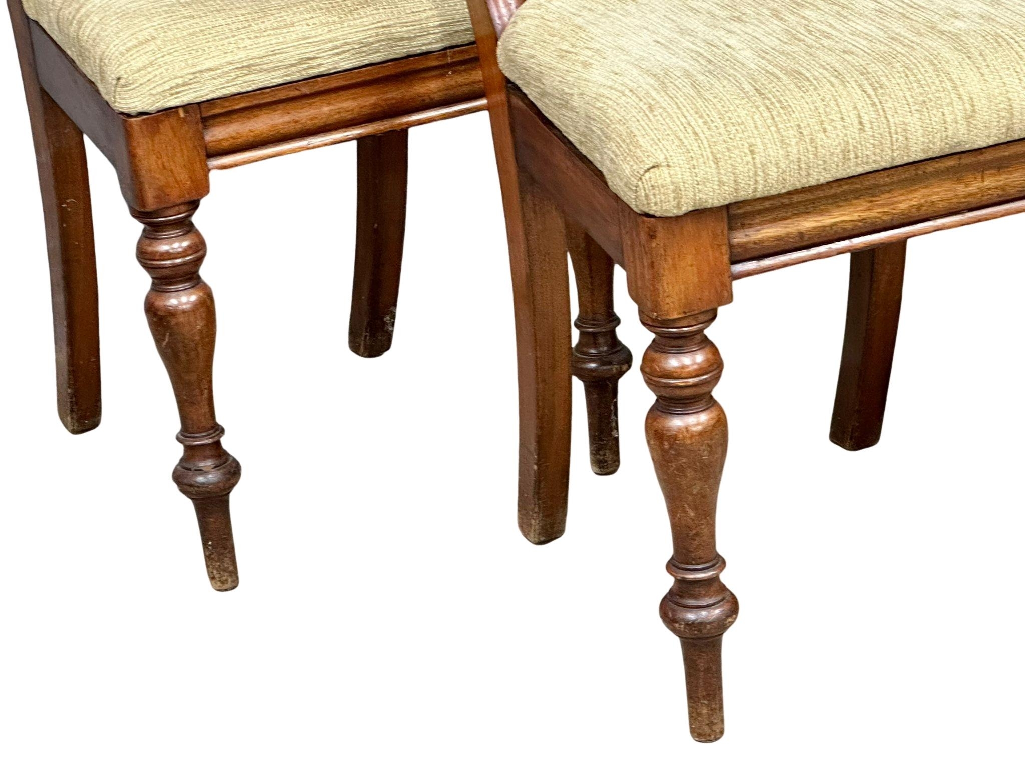 A set of 4 Victorian mahogany bar back dining chairs, circa 1850-60 - Image 4 of 4