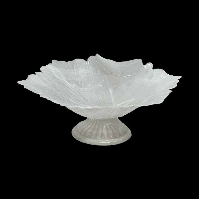 A large Frosted Glass centre pice bowl. 44x38x18cm